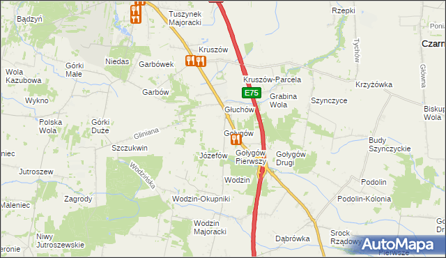 mapa Gołygów, Gołygów na mapie Targeo