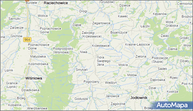 mapa Góra Świętego Jana, Góra Świętego Jana na mapie Targeo