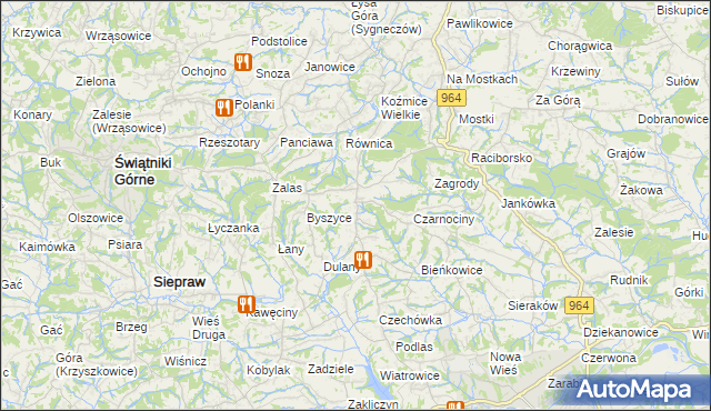 mapa Gorzków gmina Wieliczka, Gorzków gmina Wieliczka na mapie Targeo