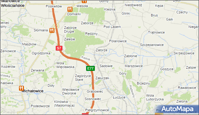 mapa Goszcza, Goszcza na mapie Targeo
