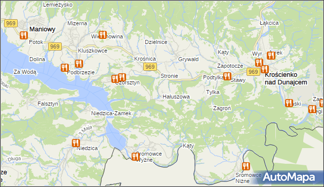 mapa Hałuszowa, Hałuszowa na mapie Targeo