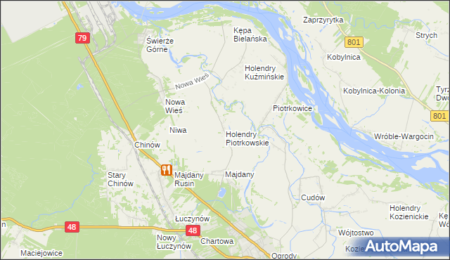 mapa Holendry Piotrkowskie, Holendry Piotrkowskie na mapie Targeo