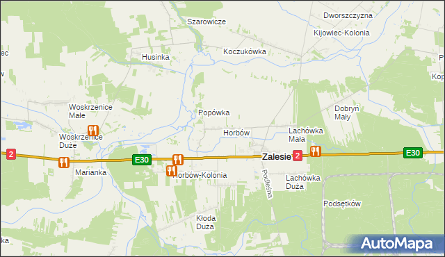 mapa Horbów, Horbów na mapie Targeo