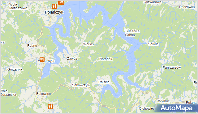 mapa Horodek, Horodek na mapie Targeo