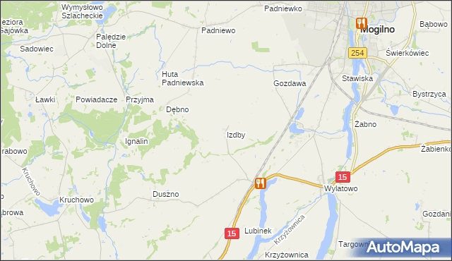 mapa Izdby, Izdby na mapie Targeo
