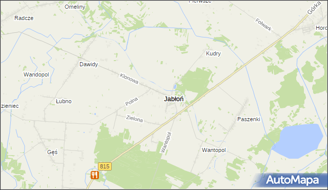 mapa Jabłoń powiat parczewski, Jabłoń powiat parczewski na mapie Targeo