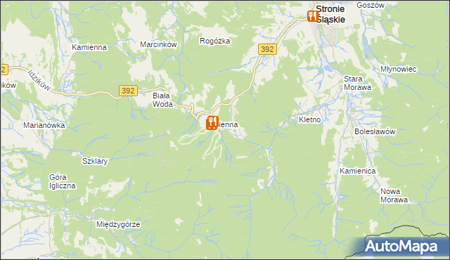 mapa Janowa Góra, Janowa Góra na mapie Targeo