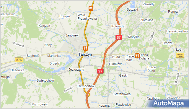 mapa Józefowice gmina Tarczyn, Józefowice gmina Tarczyn na mapie Targeo