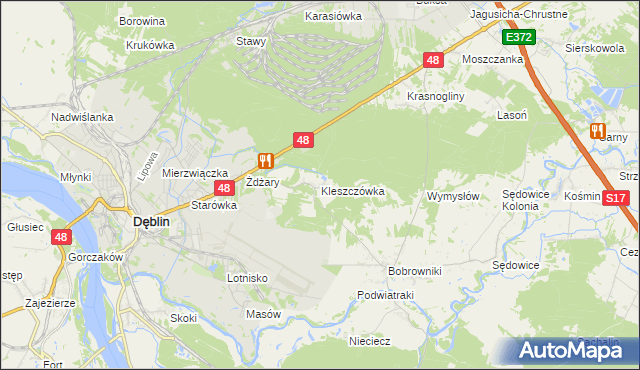 mapa Kleszczówka, Kleszczówka na mapie Targeo