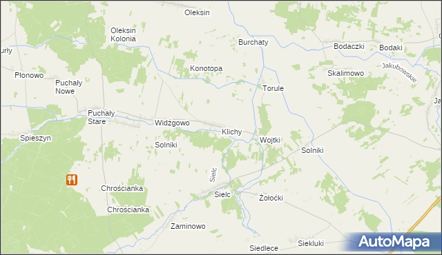 mapa Klichy, Klichy na mapie Targeo