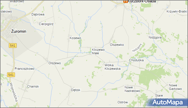 mapa Kliczewo Duże, Kliczewo Duże na mapie Targeo