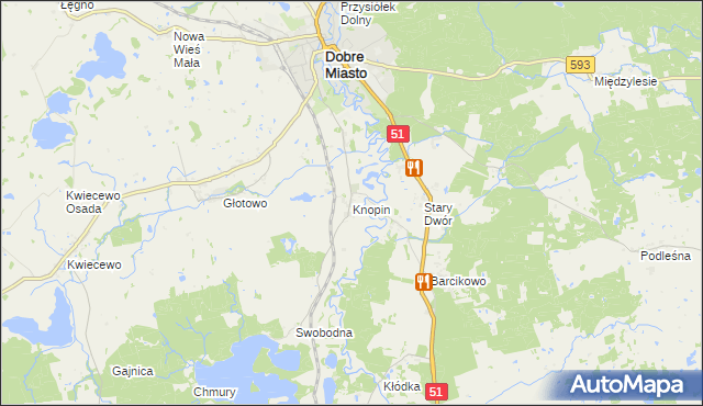 mapa Knopin, Knopin na mapie Targeo