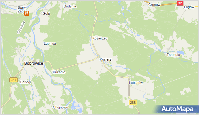 mapa Kosierz, Kosierz na mapie Targeo