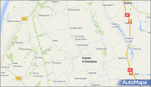 mapa Kosowizna, Kosowizna na mapie Targeo