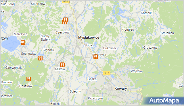 mapa Kostrzyca, Kostrzyca na mapie Targeo