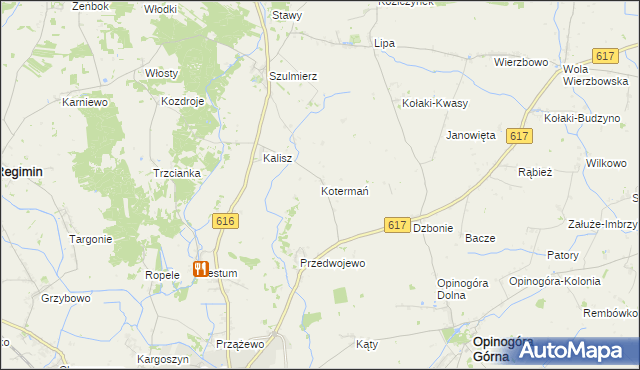 mapa Kotermań, Kotermań na mapie Targeo
