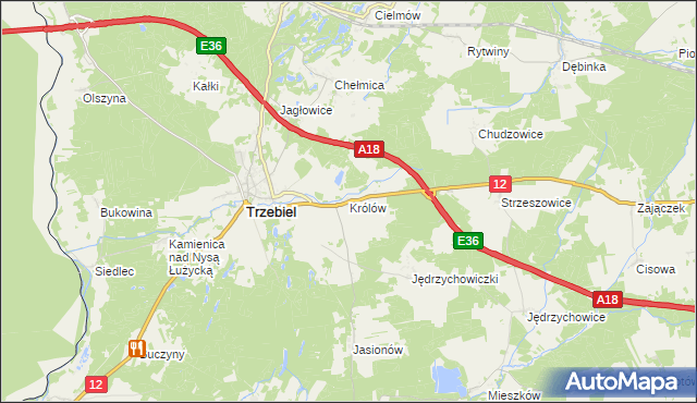 mapa Królów, Królów na mapie Targeo