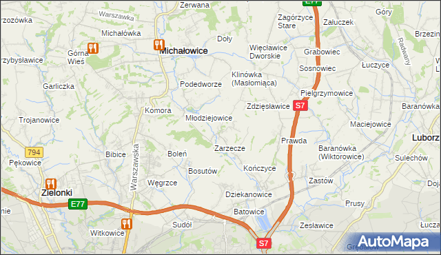 mapa Książniczki, Książniczki na mapie Targeo