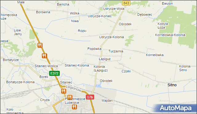 mapa Łapiguz, Łapiguz na mapie Targeo