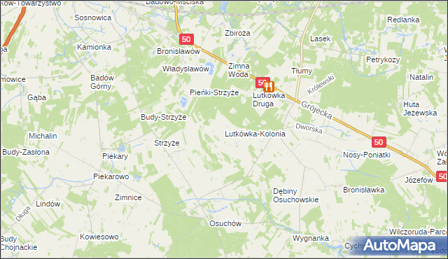 mapa Lutkówka-Kolonia, Lutkówka-Kolonia na mapie Targeo