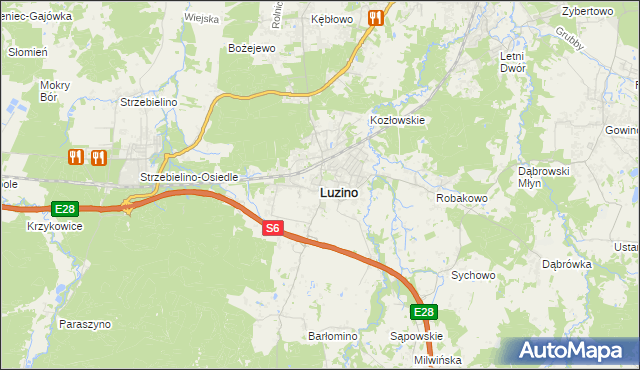 mapa Luzino, Luzino na mapie Targeo