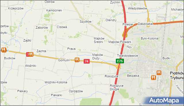 mapa Majków Duży, Majków Duży na mapie Targeo