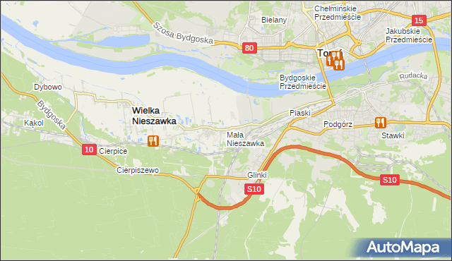 mapa Mała Nieszawka, Mała Nieszawka na mapie Targeo