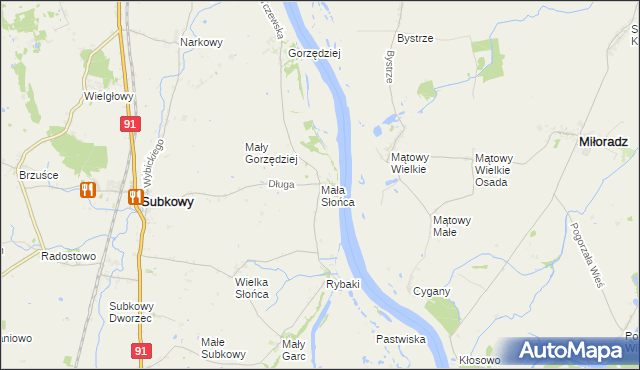 mapa Mała Słońca, Mała Słońca na mapie Targeo
