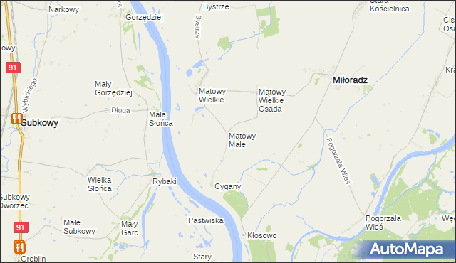 mapa Mątowy Małe, Mątowy Małe na mapie Targeo