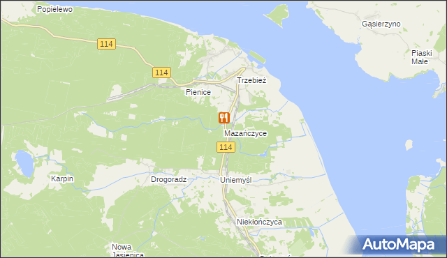 mapa Mazańczyce, Mazańczyce na mapie Targeo