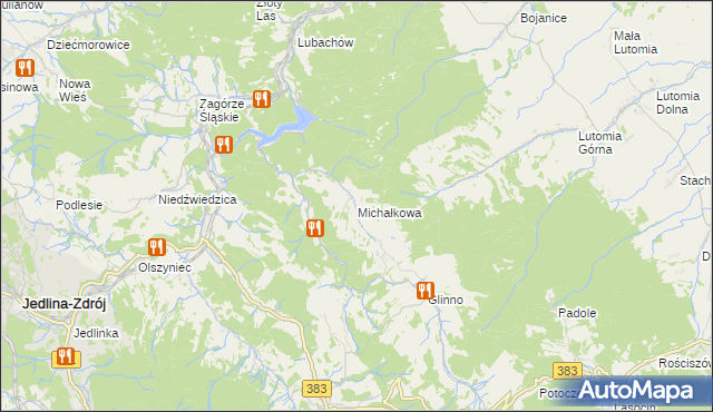 mapa Michałkowa, Michałkowa na mapie Targeo