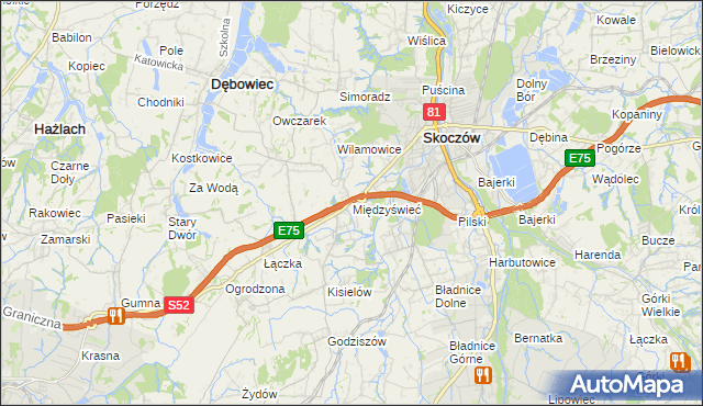 mapa Międzyświeć, Międzyświeć na mapie Targeo