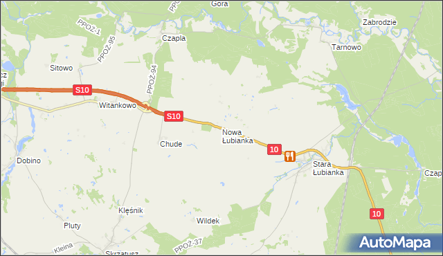 mapa Nowa Łubianka, Nowa Łubianka na mapie Targeo