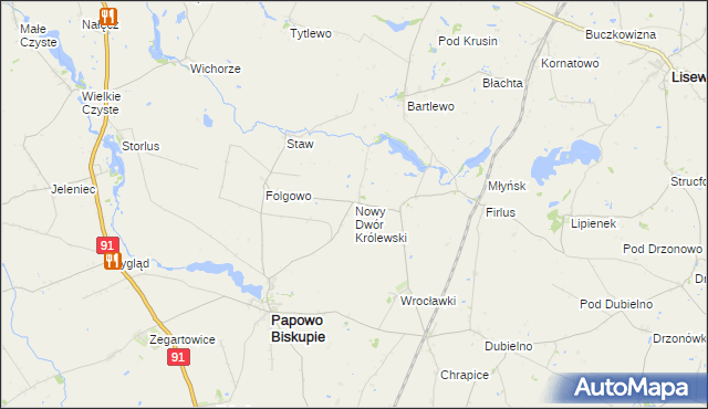 mapa Nowy Dwór Królewski, Nowy Dwór Królewski na mapie Targeo