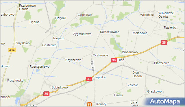 mapa Oczkowice, Oczkowice na mapie Targeo