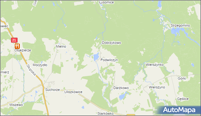 mapa Podwilczyn, Podwilczyn na mapie Targeo