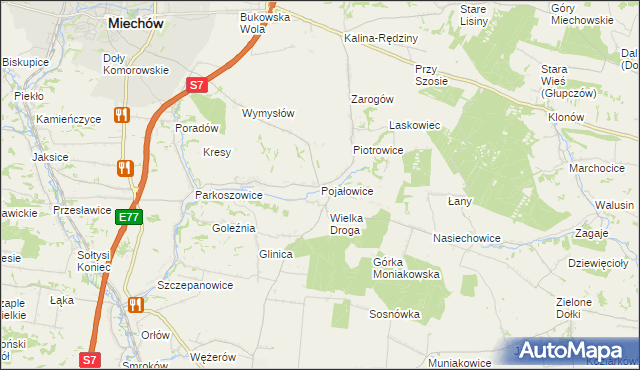 mapa Pojałowice, Pojałowice na mapie Targeo