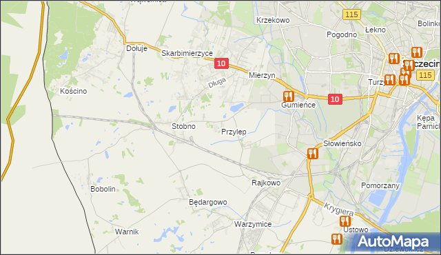 mapa Przylep, Przylep na mapie Targeo