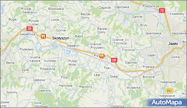 mapa Przysieki, Przysieki na mapie Targeo