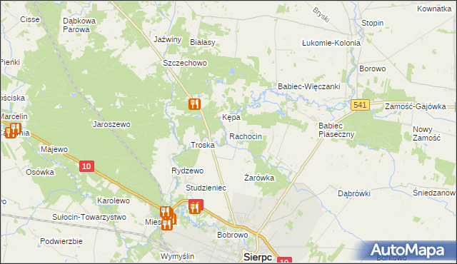 mapa Rachocin, Rachocin na mapie Targeo