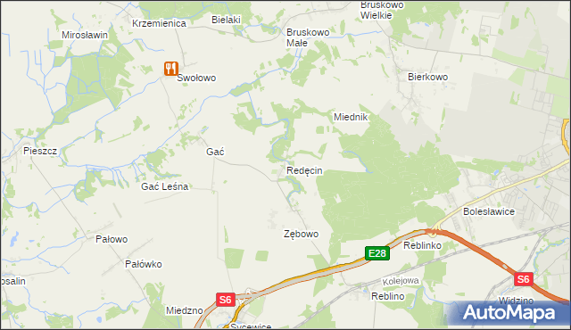 mapa Redęcin, Redęcin na mapie Targeo
