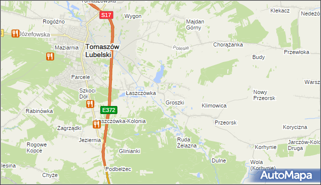 mapa Ruda Wołoska, Ruda Wołoska na mapie Targeo