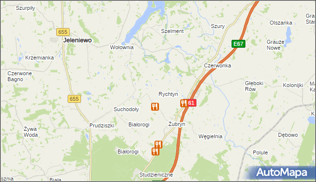 mapa Rychtyn, Rychtyn na mapie Targeo