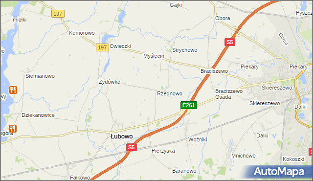 mapa Rzegnowo, Rzegnowo na mapie Targeo