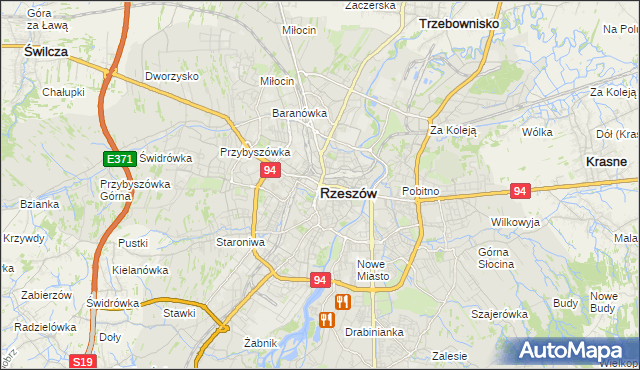 mapa Rzeszów, Rzeszów na mapie Targeo