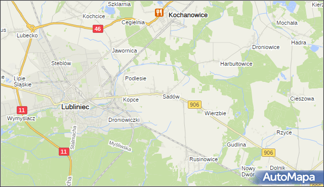 mapa Sadów, Sadów na mapie Targeo