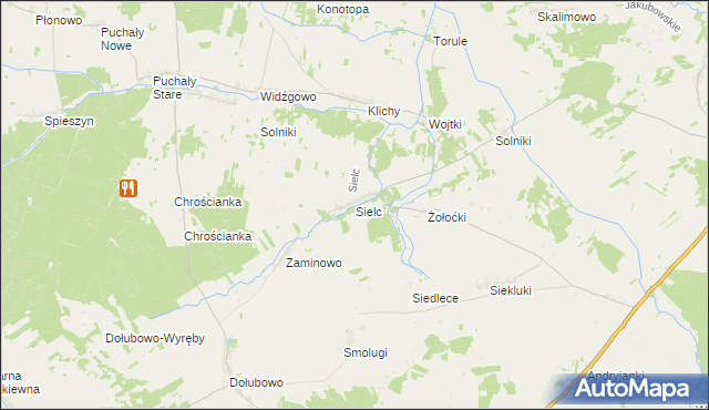 mapa Sielc gmina Boćki, Sielc gmina Boćki na mapie Targeo