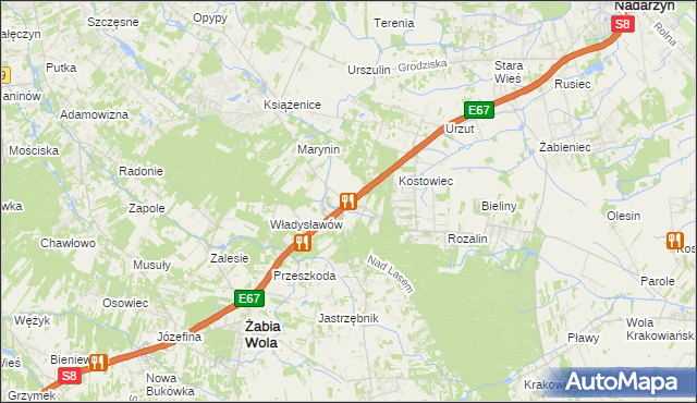 mapa Siestrzeń, Siestrzeń na mapie Targeo