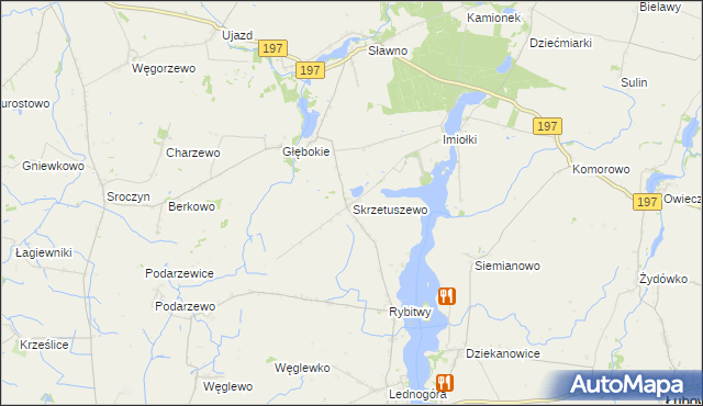 mapa Skrzetuszewo, Skrzetuszewo na mapie Targeo