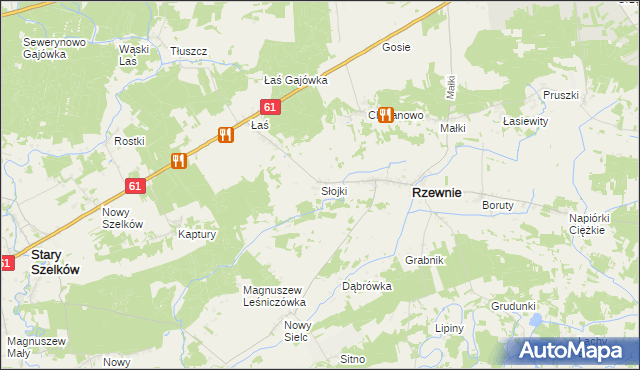 mapa Słojki, Słojki na mapie Targeo